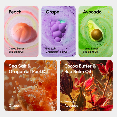REVER SPA Fruit Basket Bath Bombs Gift(3 balls)