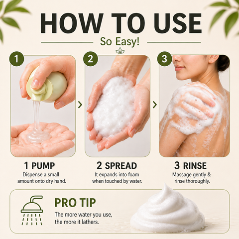 REVER SPA Foaming Body Wash - STILL MOSS